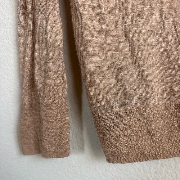 Theory Adrianna Linen Blend V-neck Fine Knit Sweater - Picture 13 of 15